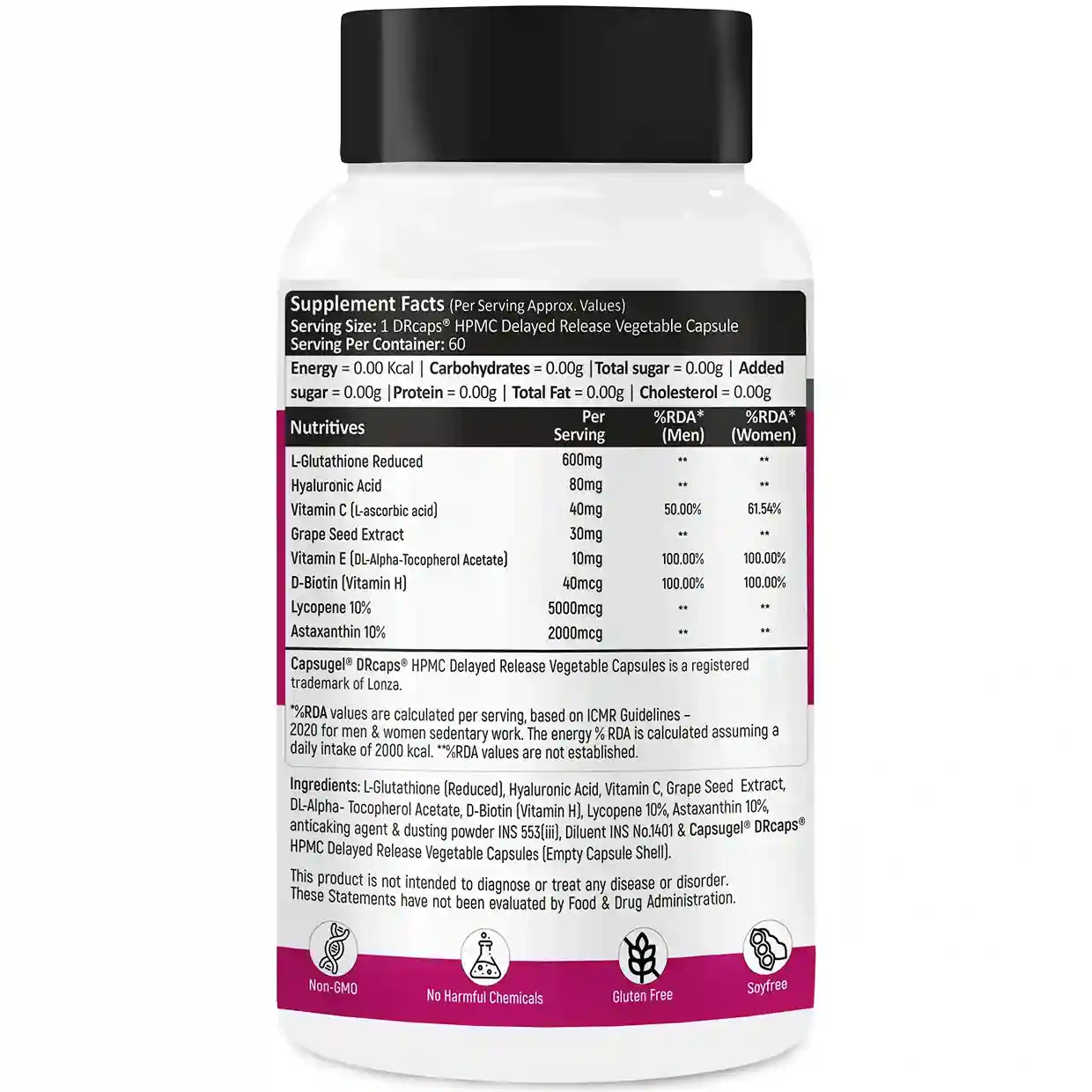 nutrasium l-glutathione 600 mg Price History of with Hyaluronic Acid & Biotin | For Skin Glow, Hydration, Even Skin tone & Skin Radiance | Reduce Pigmentation & Dark Spot Nutrasium L-Glutathione tablets contain powerful