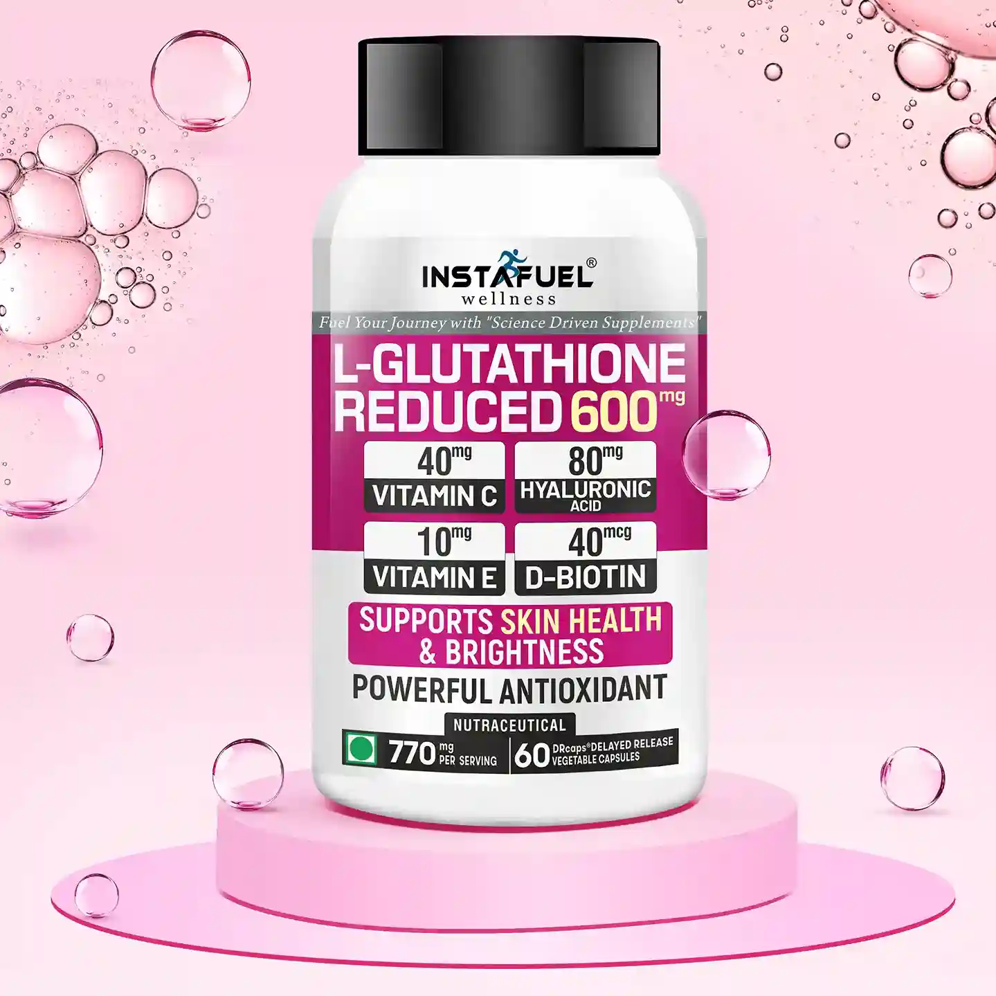instaglow nanotech glutathione Motherkind Luminous Skin Glow Capsules, 60's Glutathione IV push - 1000mg