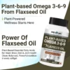 Omega 3-6-9 Flaxseed Oil Capsules - 2500mg - Image 2